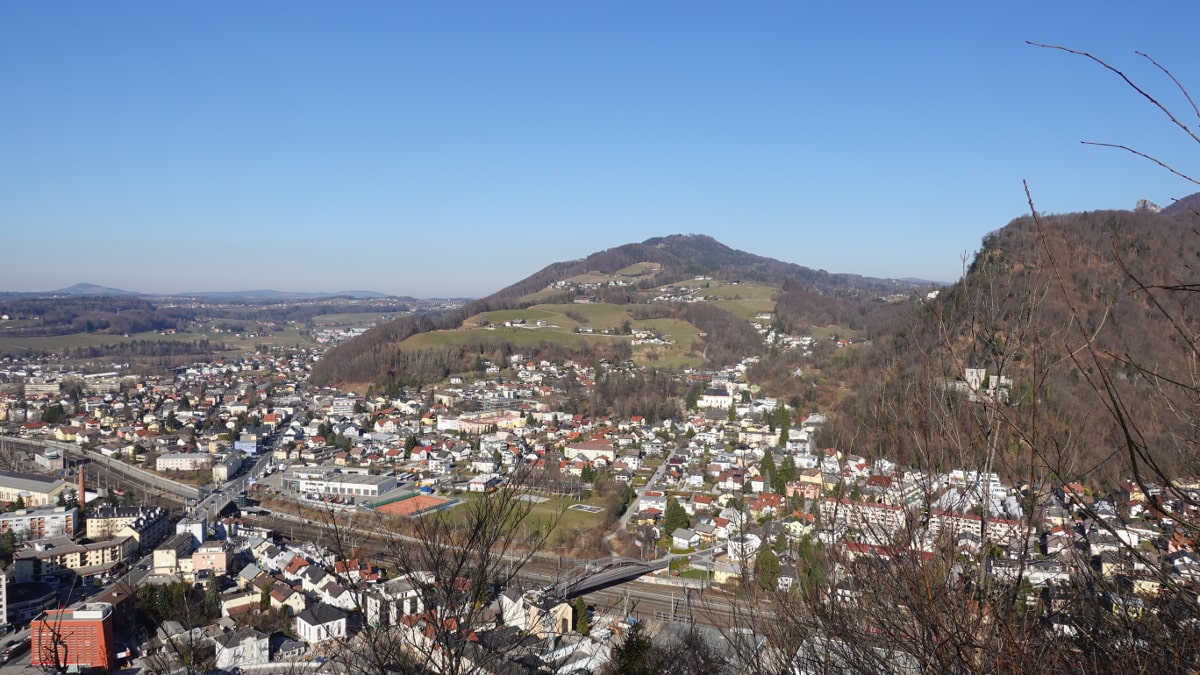 Kapuzinerberg Aussichtspunkt mittig auf Gnigl